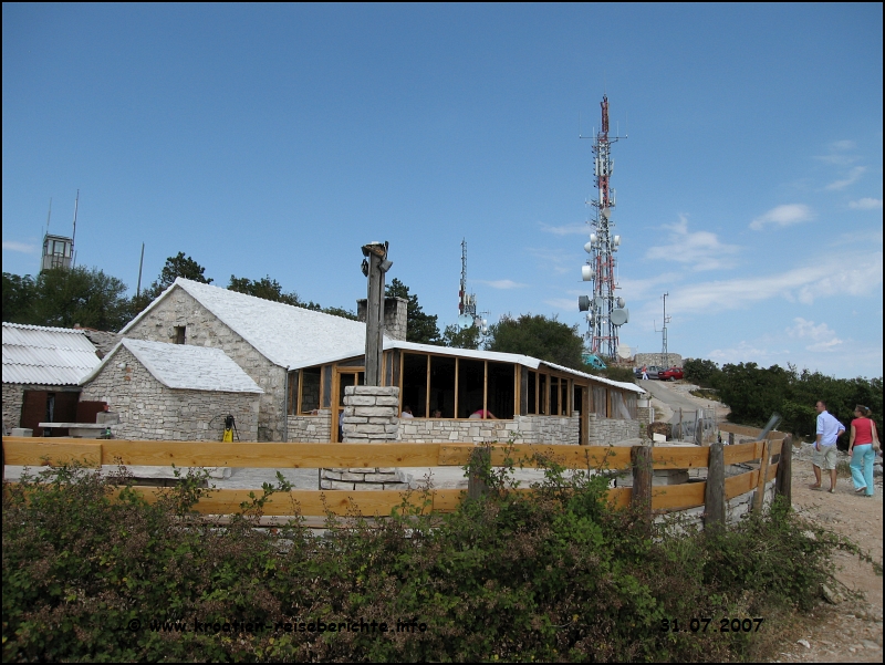 Retaurant auf dem Vidova Gora Kroatien