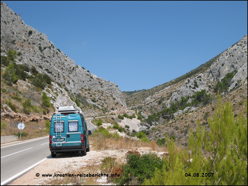 Strasse Hvar Richtung Stari Grad Kroatien