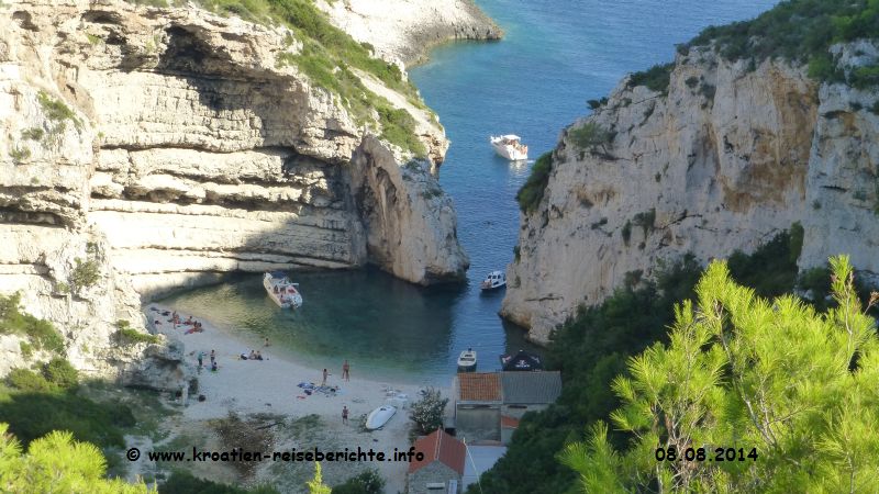 Strand Stiniva Insel Vis Kroatien