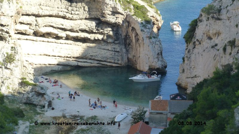 Strand Stiniva Insel Vis Kroatien