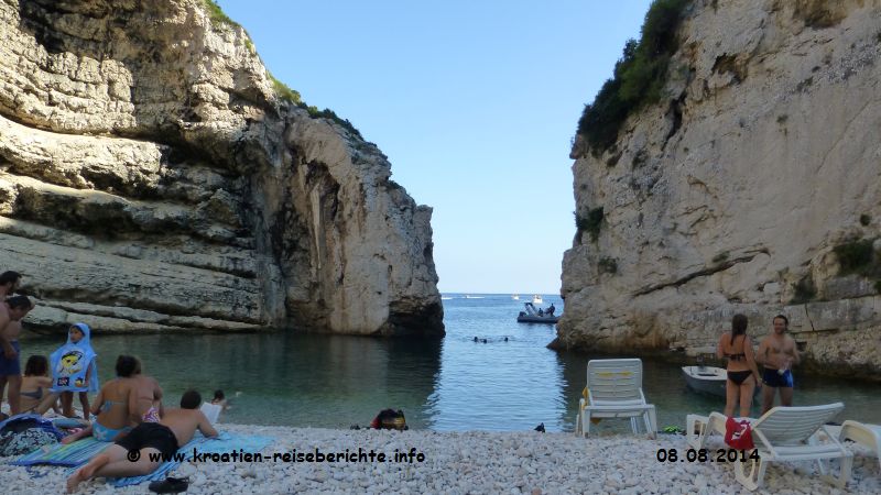 Strand Stiniva Insel Vis Kroatien
