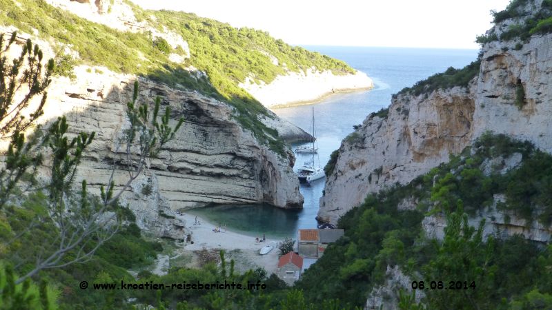 Strand Stiniva Insel Vis Kroatien
