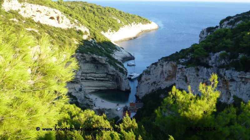 Strand Stiniva Insel Vis Kroatien